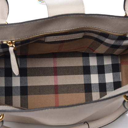 Burberry Soft Grain Calfskin Medium Buckle Tote Limestone 8 of 10