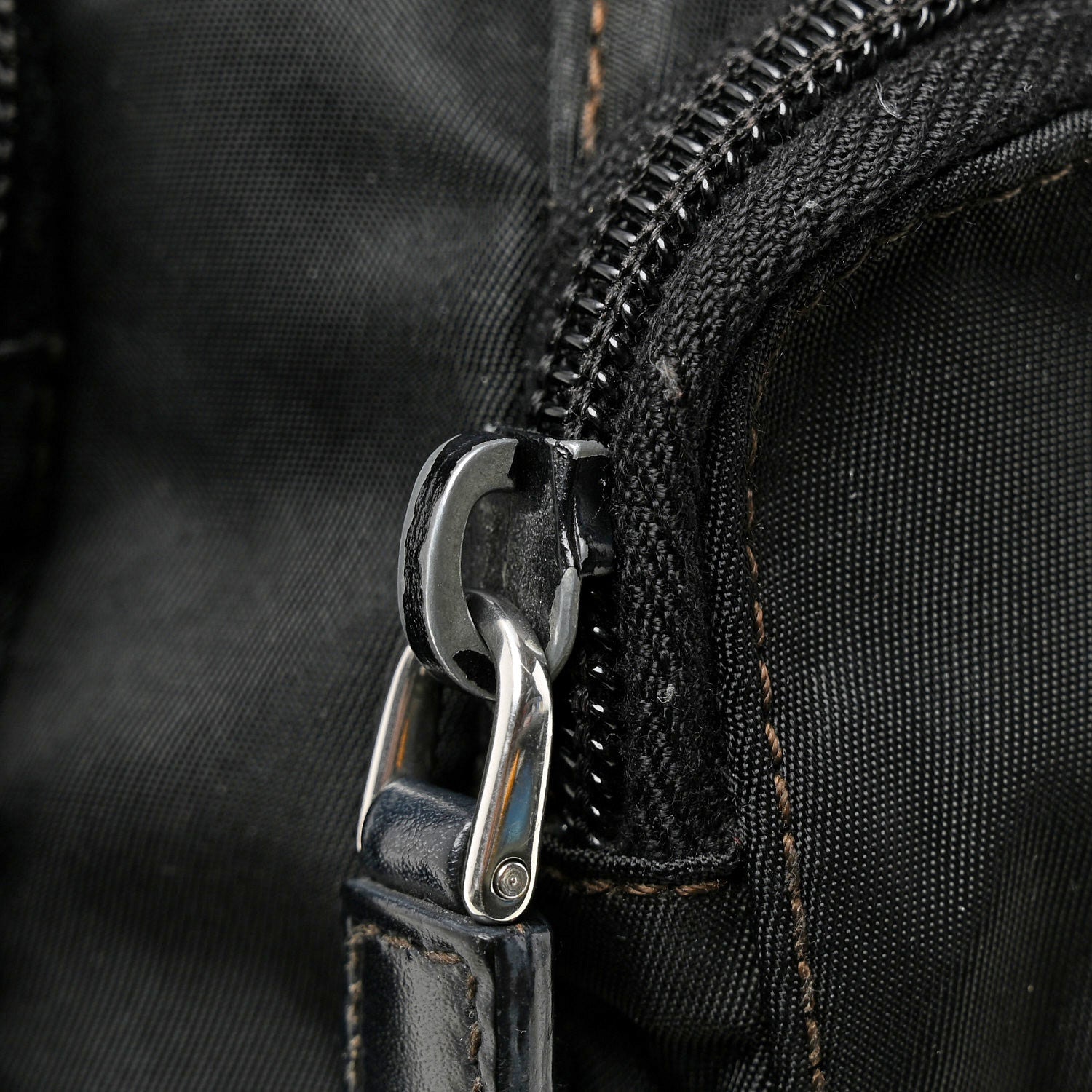 Prada Tessuto Nylon Saffiano Small Vela Messenger Black 15 of 16