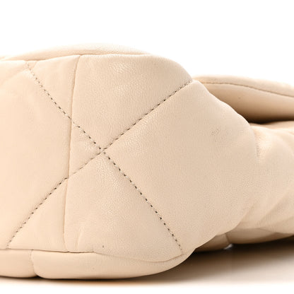 Chanel Goatskin Quilted Medium Chanel 19 Flap Light Beige 9 of 11