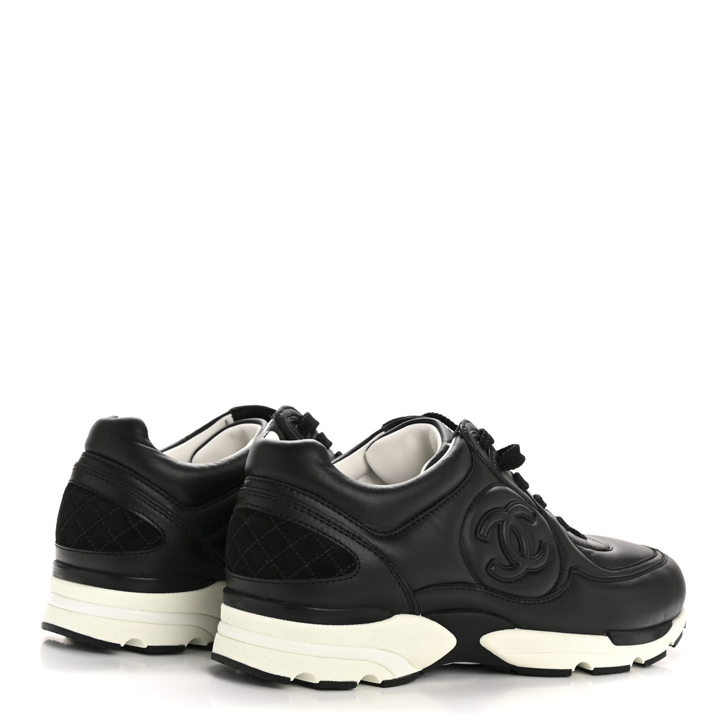 Calfskin CC Sneakers 38 Black