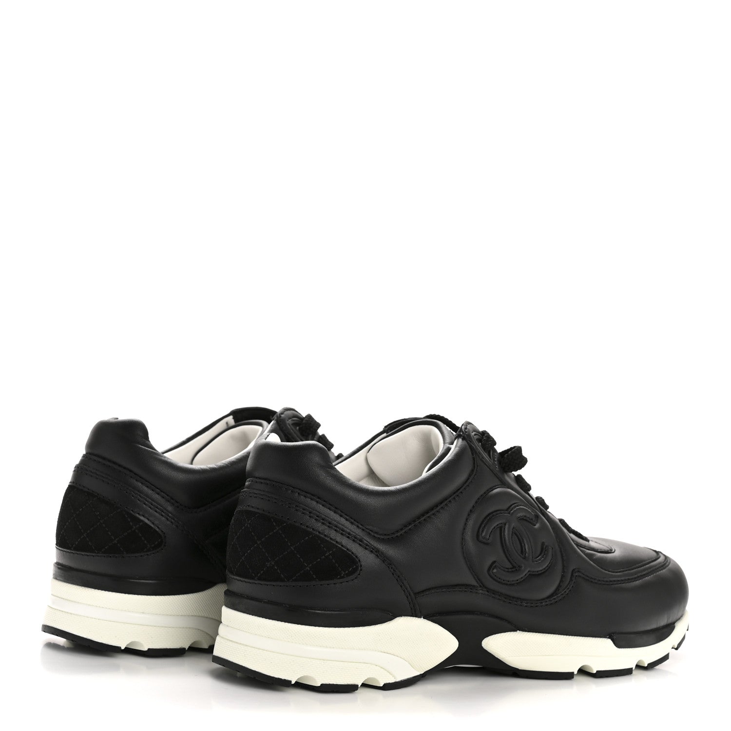 Chanel Calfskin CC Sneakers 38 Black 5 of 11