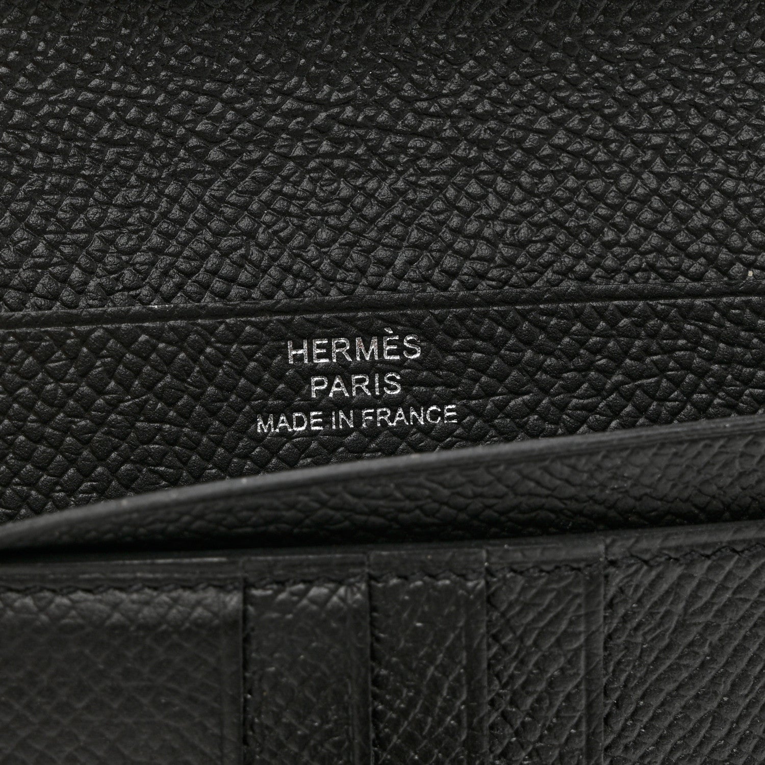 Hermes Epsom Bearn Compact Wallet Black 6 of 8