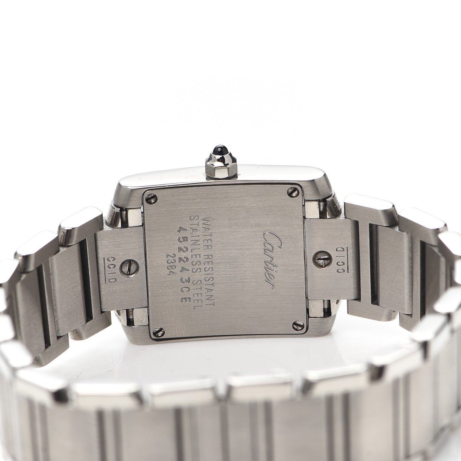 Cartier Stainless Steel 20mm Tank Francaise Quartz Watch Black 4 of 5