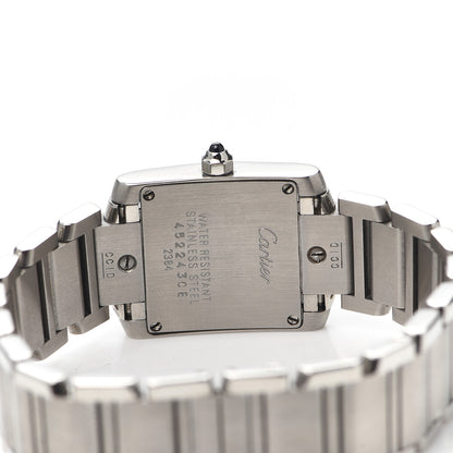 Cartier Stainless Steel 20mm Tank Francaise Quartz Watch Black 4 of 5