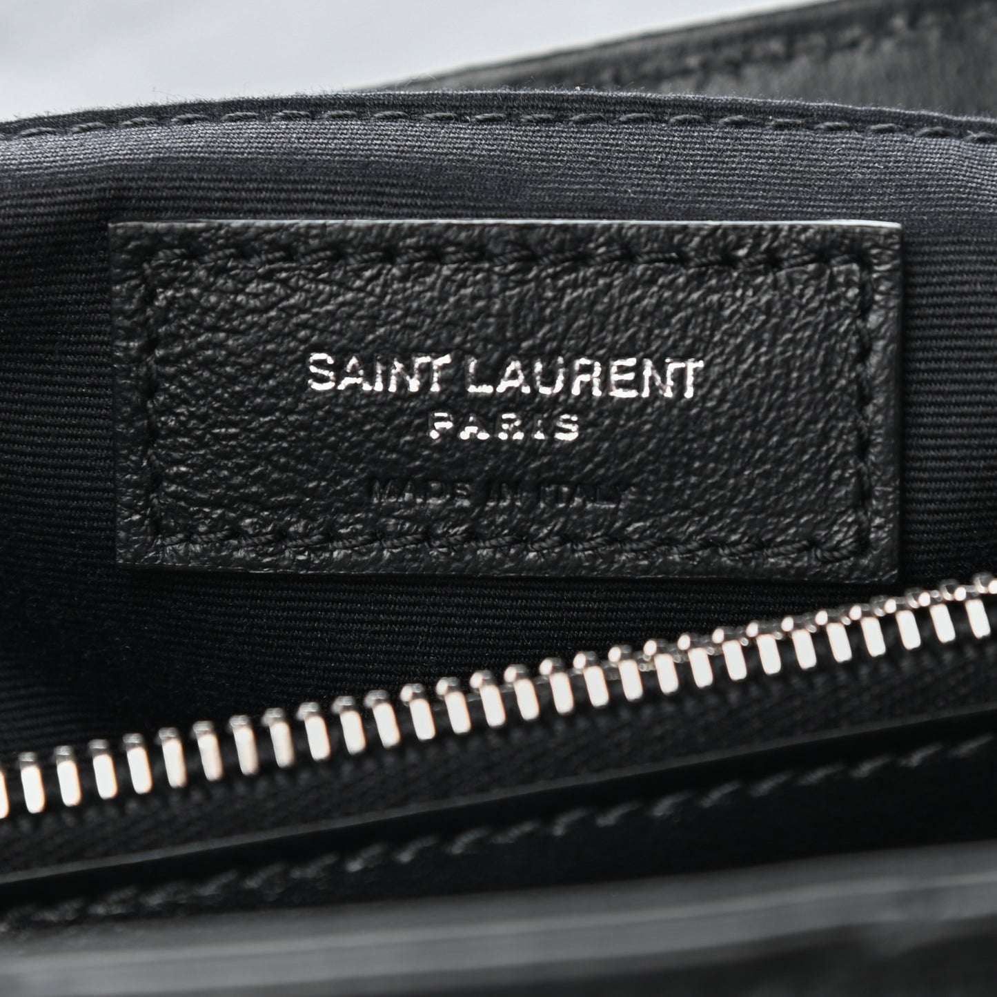 Calfskin Y Quilted Monogram Medium Loulou Chain Satchel Black