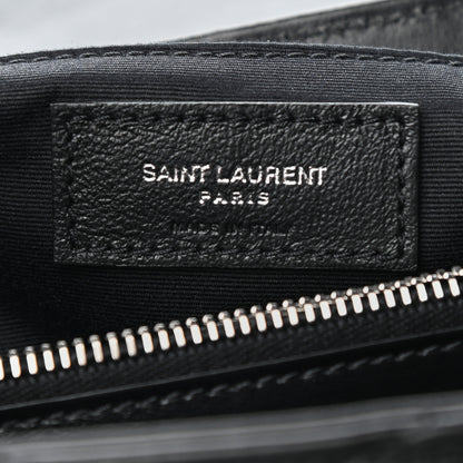 Saint Laurent Calfskin Y Quilted Monogram Medium Loulou Chain Satchel Black 6 of 9