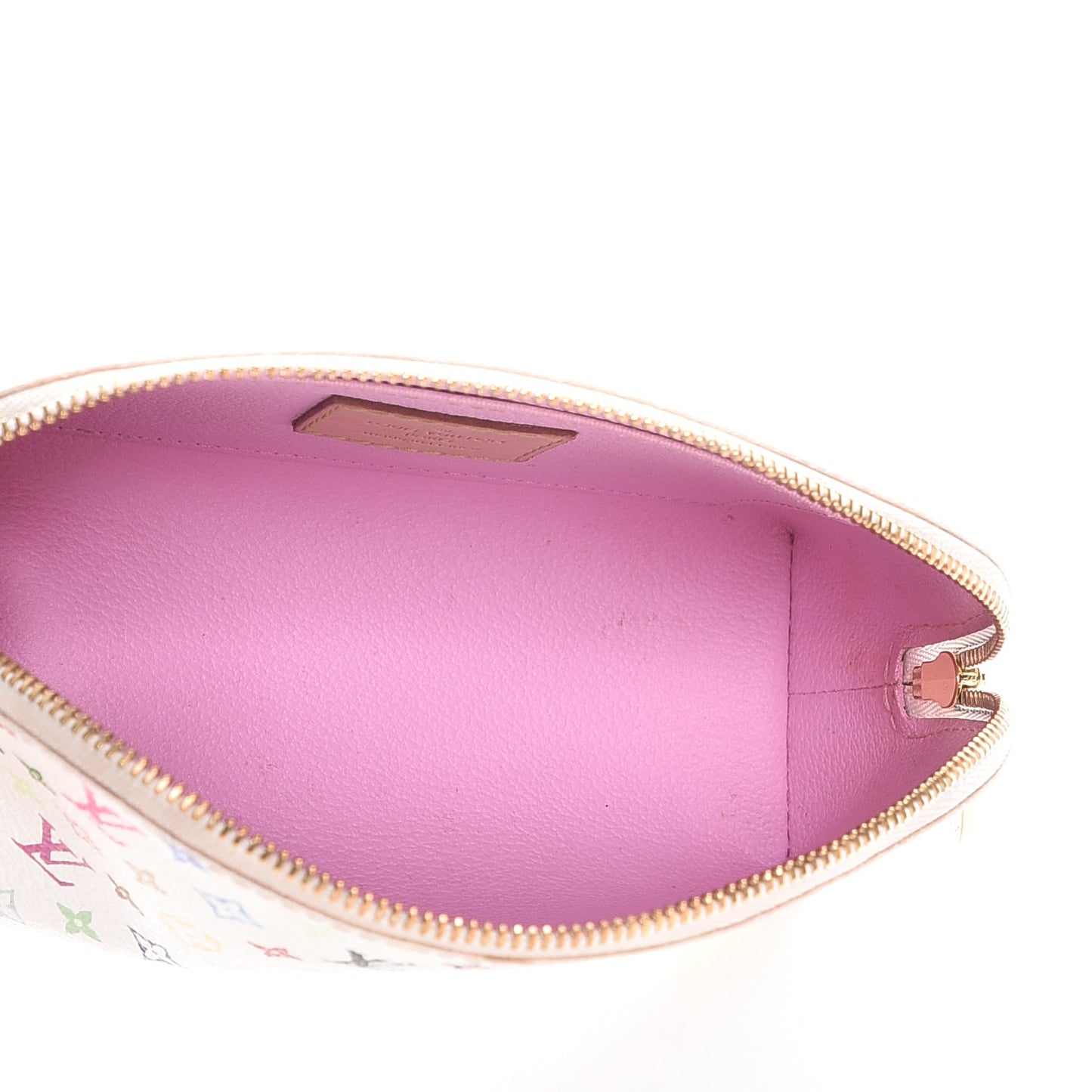 Monogram Multicolor Cosmetic Pouch White Litchi