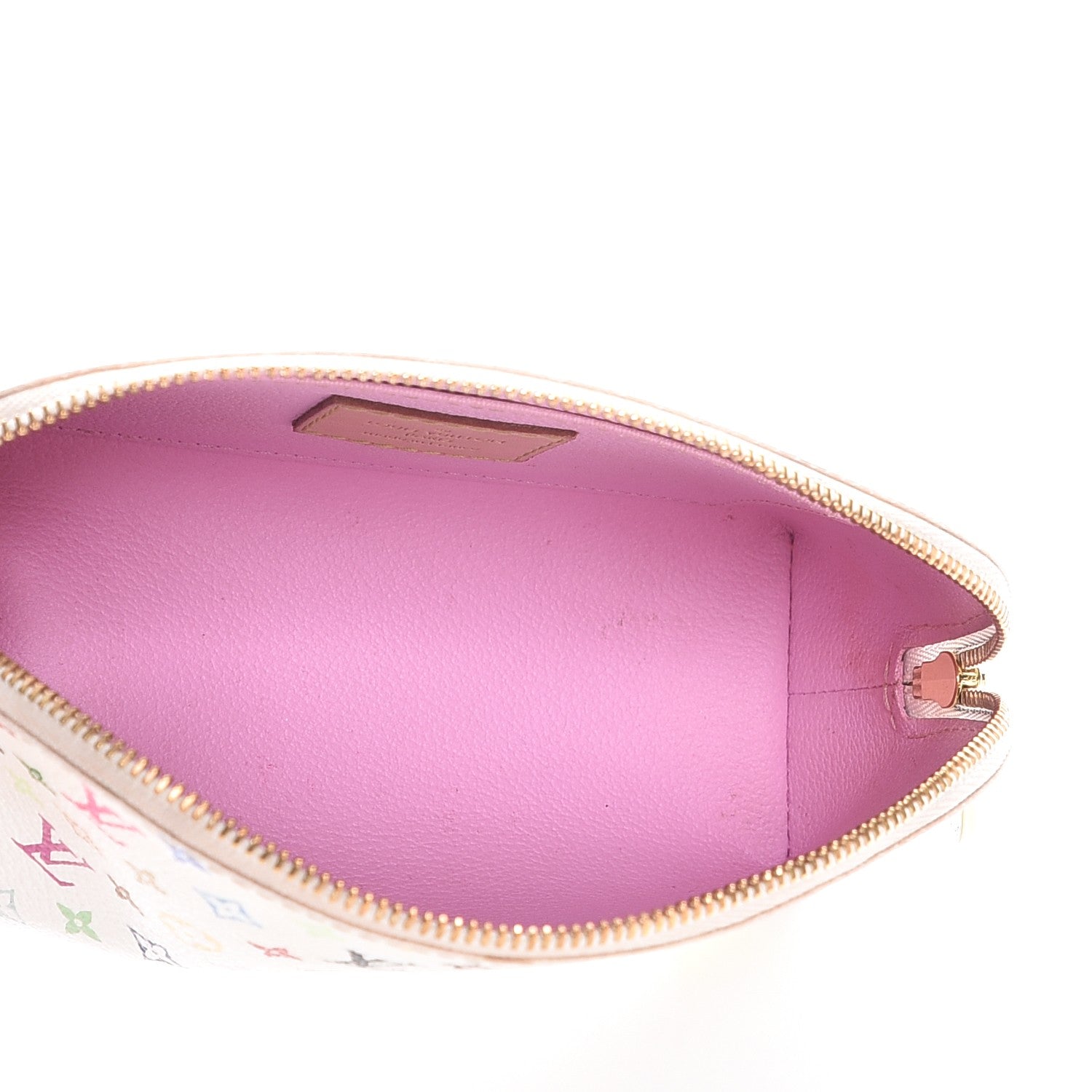 Louis Vuitton Monogram Multicolor Cosmetic Pouch White Litchi 5 of 8