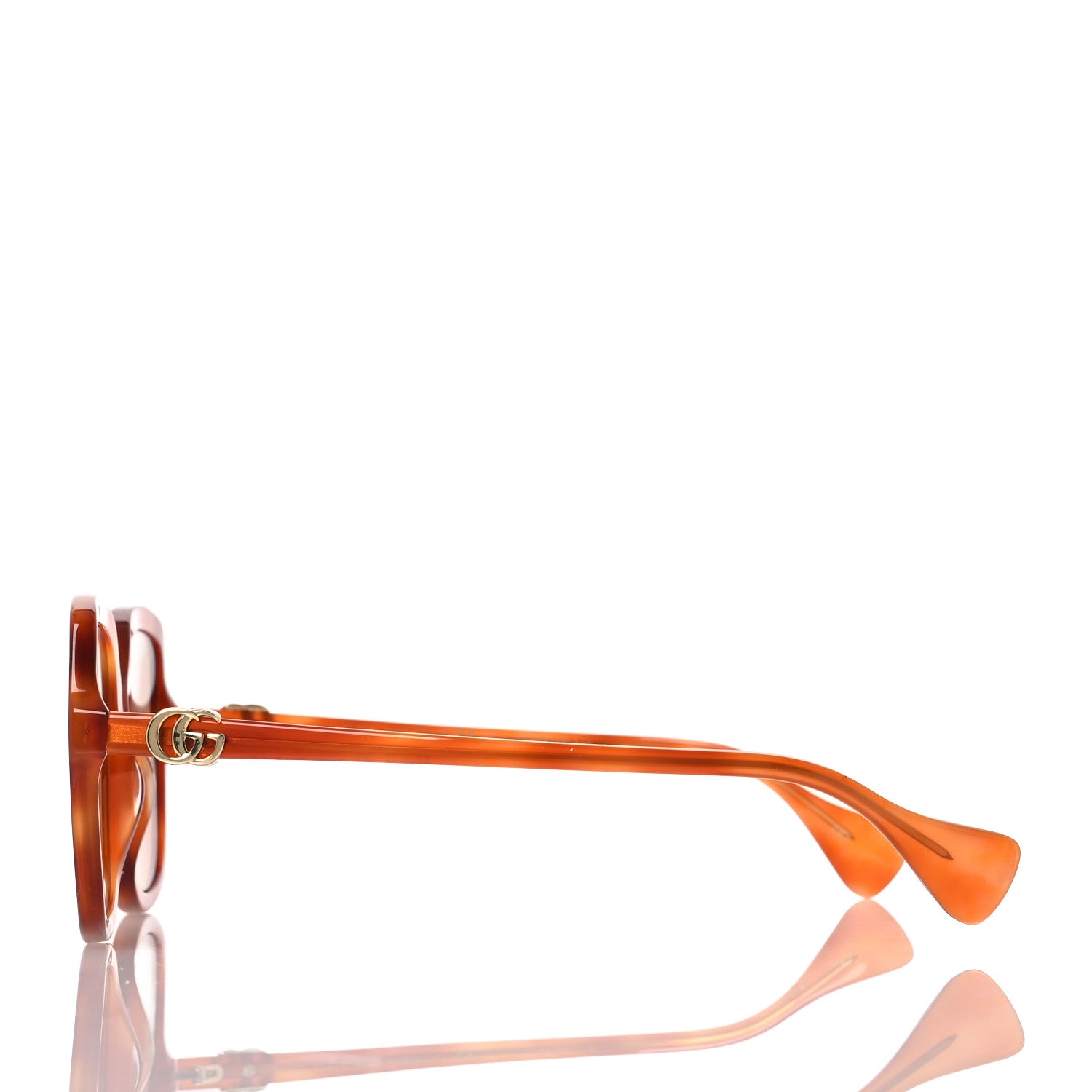 Gucci Acetate Oversize Rectangle Frame GG1070S Sunglasses Tortoise 3 of 8