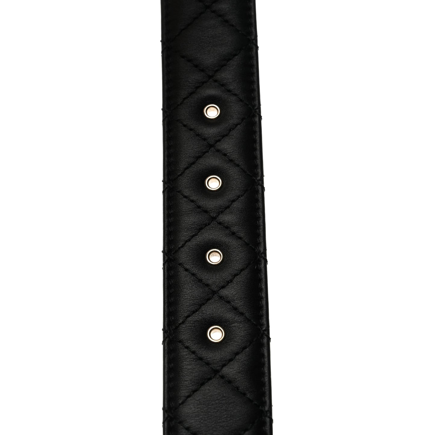 Calfskin Quilted CC Chain Belt 80 32 Black