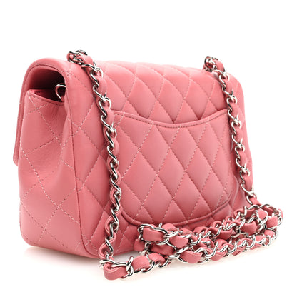 Chanel Lambskin Quilted Mini Rectangular Flap Pink 3 of 11