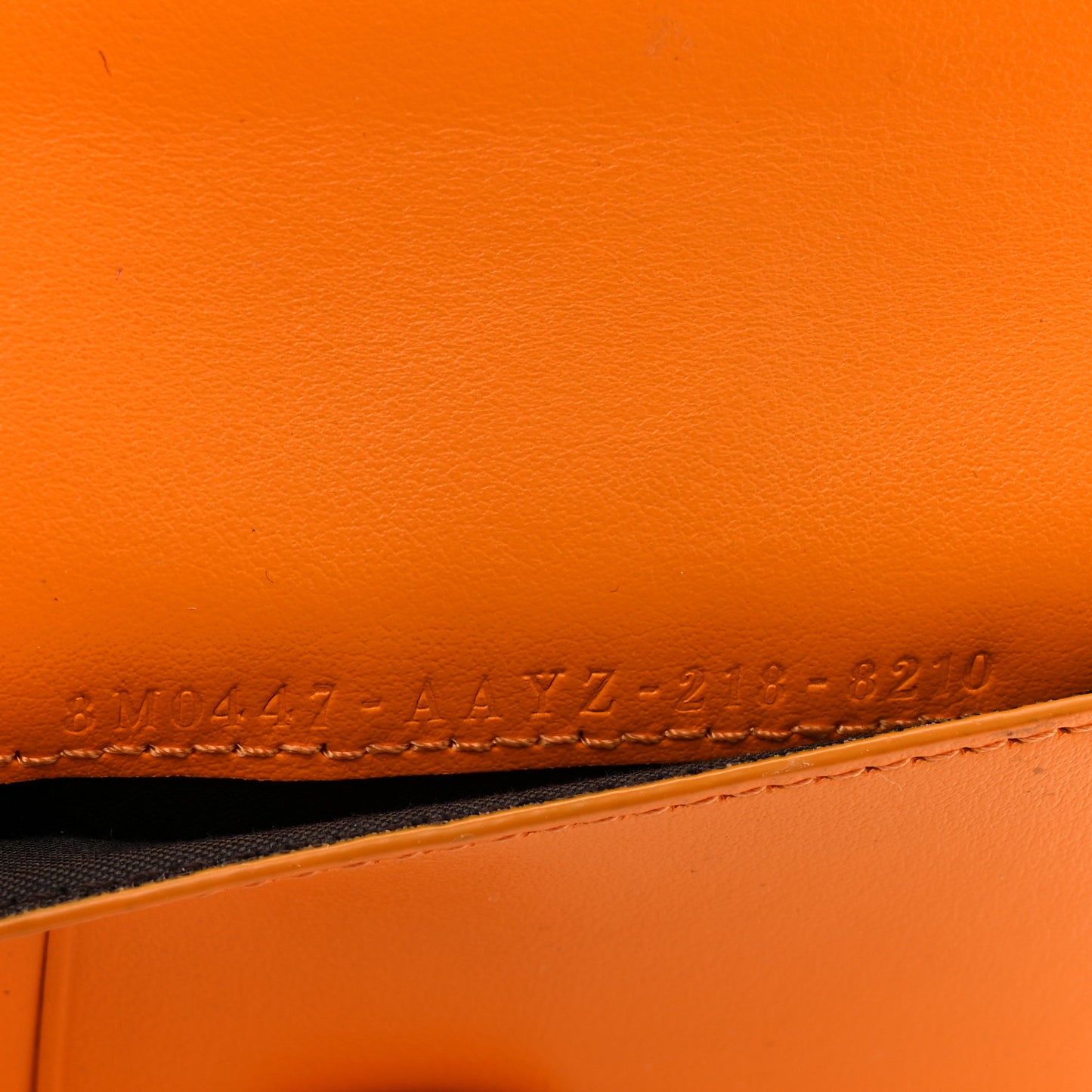 Vitello King Tamponato Logo Embossed Medium Wallet Clementine