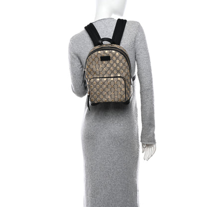 Gucci GG Supreme Monogram Bees Print Small Day Backpack Beige Oro Black 2 of 10