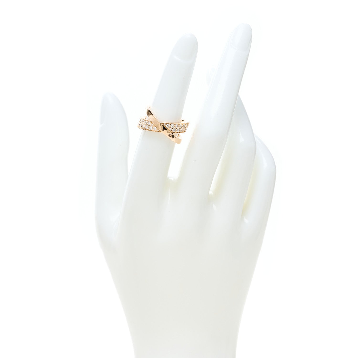 Tiffany 18K Rose Gold Diamond Atlas X Wide Ring 51 5.75 2 of 5