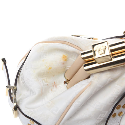 Versace Satin Chain Satchel White 14 of 16