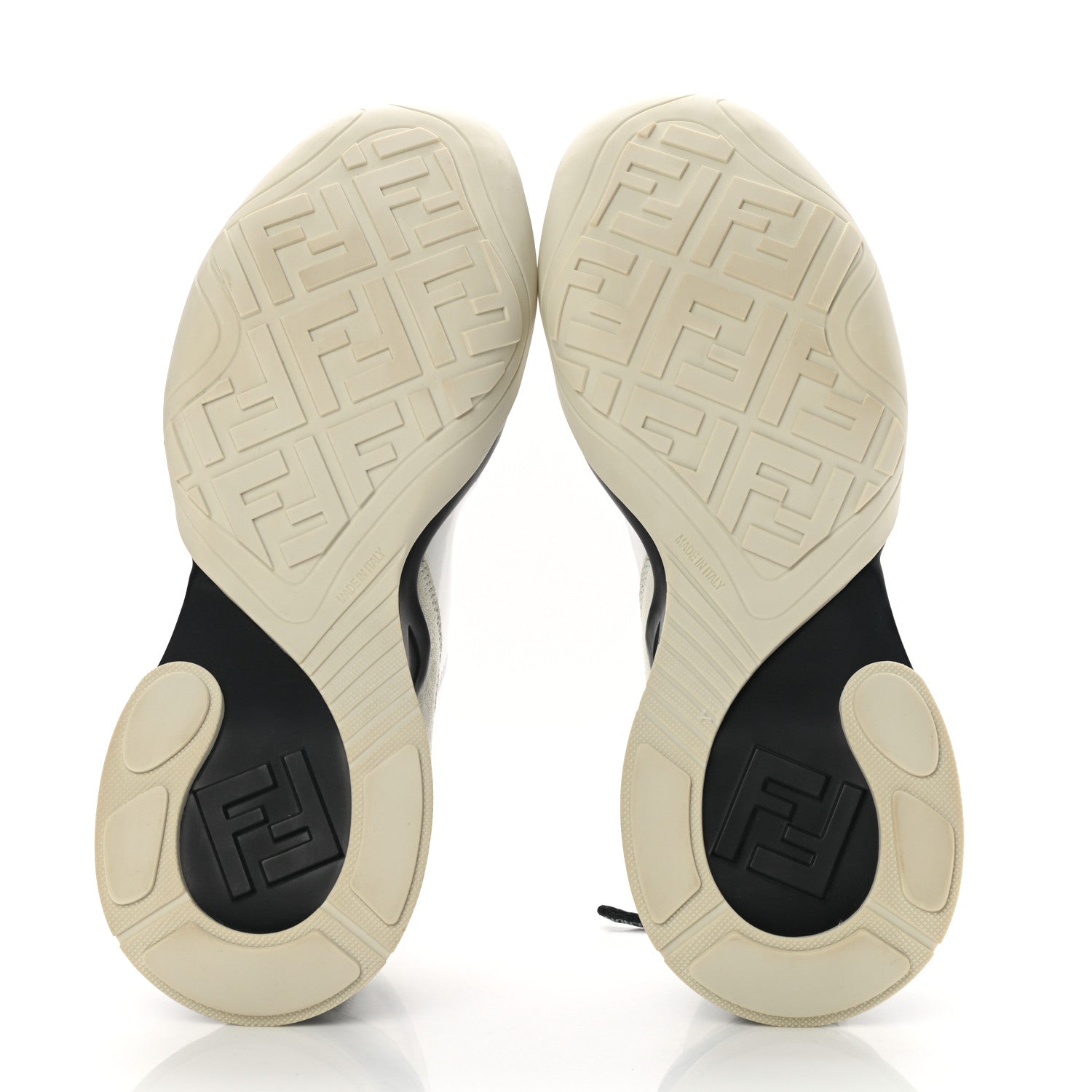 Fendi Vernice High-Tech Womens FFluid Zip Up Sneakers 40 White Black 5 of 11
