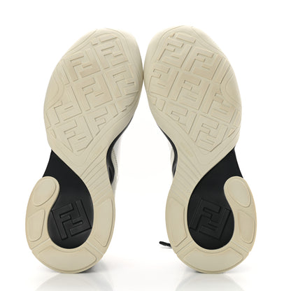 Fendi Vernice High-Tech Womens FFluid Zip Up Sneakers 40 White Black 5 of 11