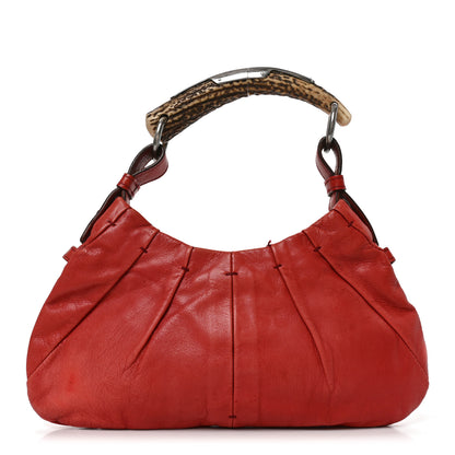 Saint Laurent Calfskin Horn Mini Mombasa Hobo Red 1 of 11