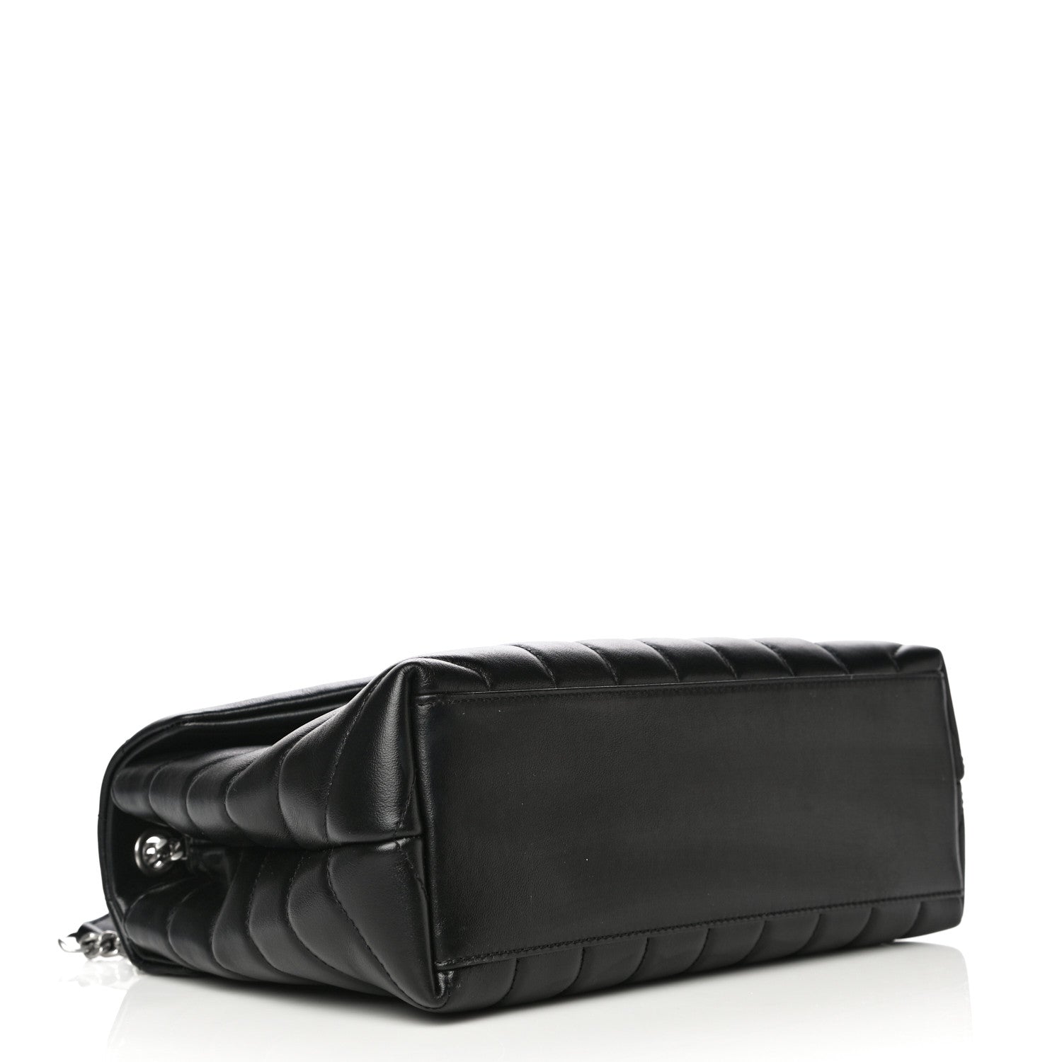 Saint Laurent Calfskin Y Quilted Monogram Small Loulou Chain Satchel Black 4 of 13