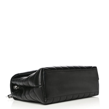 Saint Laurent Calfskin Y Quilted Monogram Small Loulou Chain Satchel Black 4 of 13