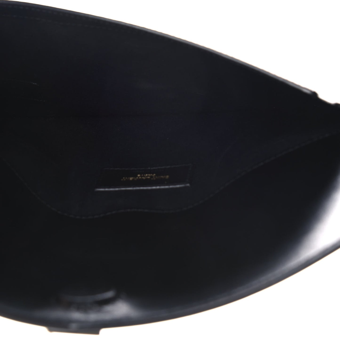 Smooth Shiny Calfskin Monogram Uptown Pouch Black