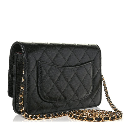 Chanel Caviar Quilted Wallet On Chain WOC Black 2 of 5