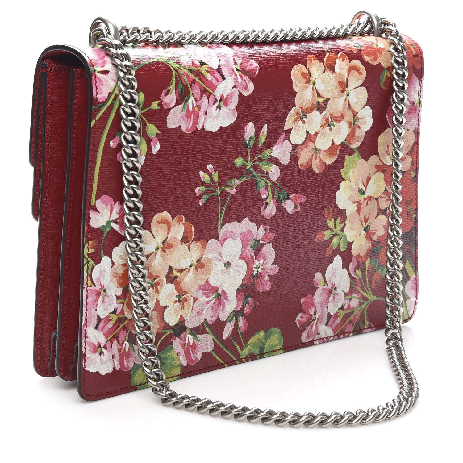 Gucci Calfskin Blooms Print Medium Dionysus Shoulder Bag Romantic Cherry Multicolor 3 of 10