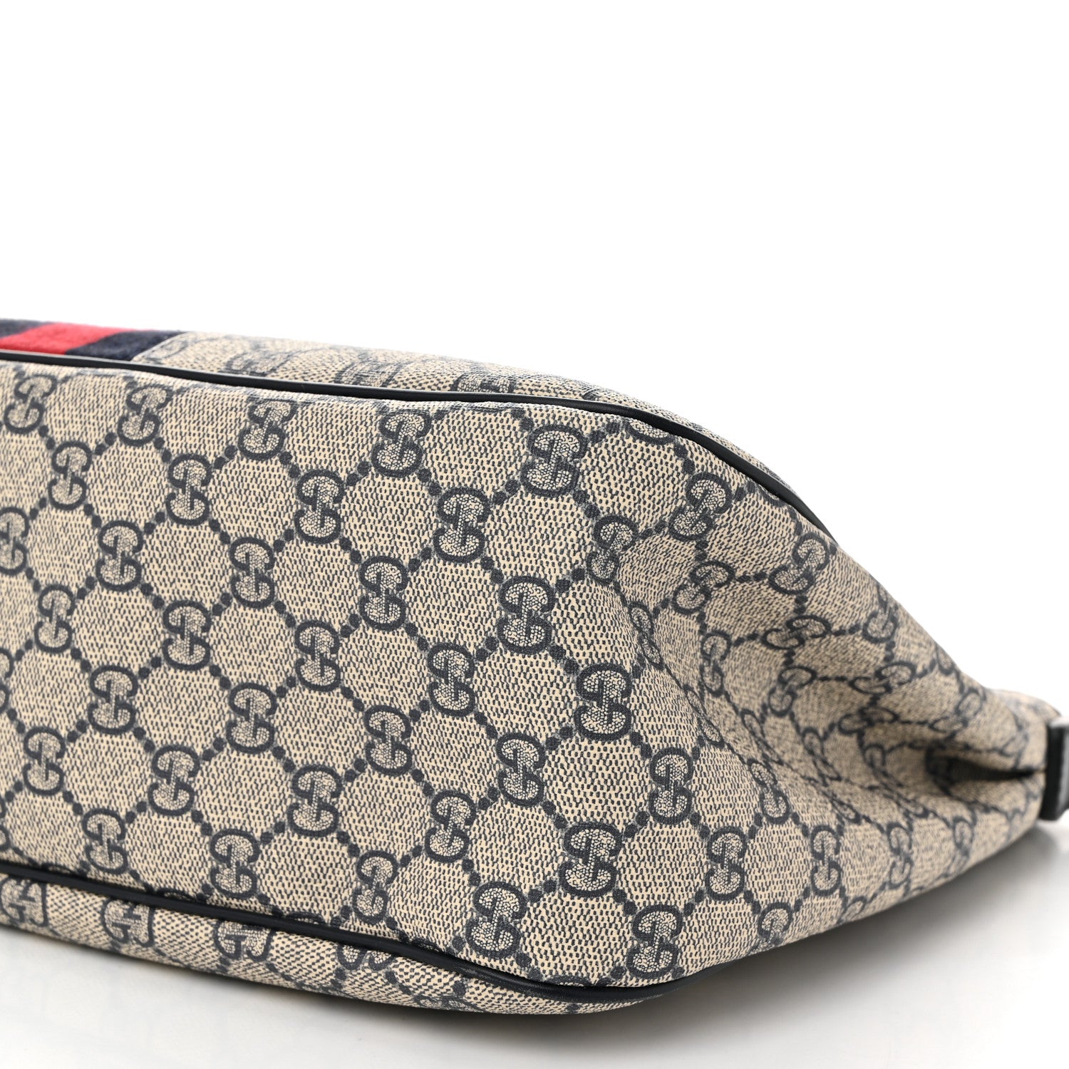 Gucci GG Supreme Monogram Sherry Line Web Hobo Beige Blue 10 of 10