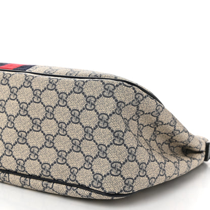 Gucci GG Supreme Monogram Sherry Line Web Hobo Beige Blue 10 of 10