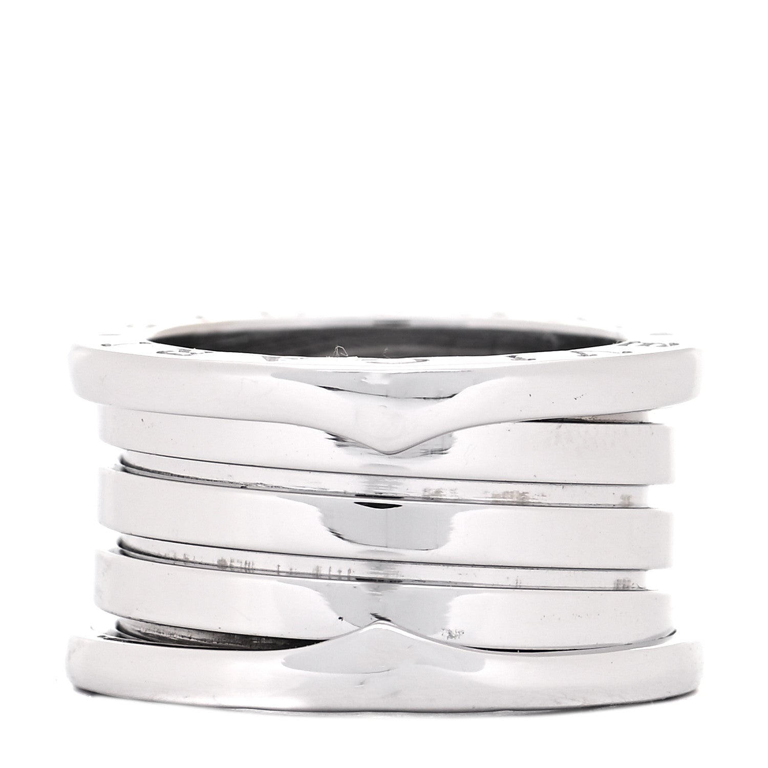 Bulgari 18K White Gold B.Zero1 Four-Band Ring 48 4.5 1 of 6