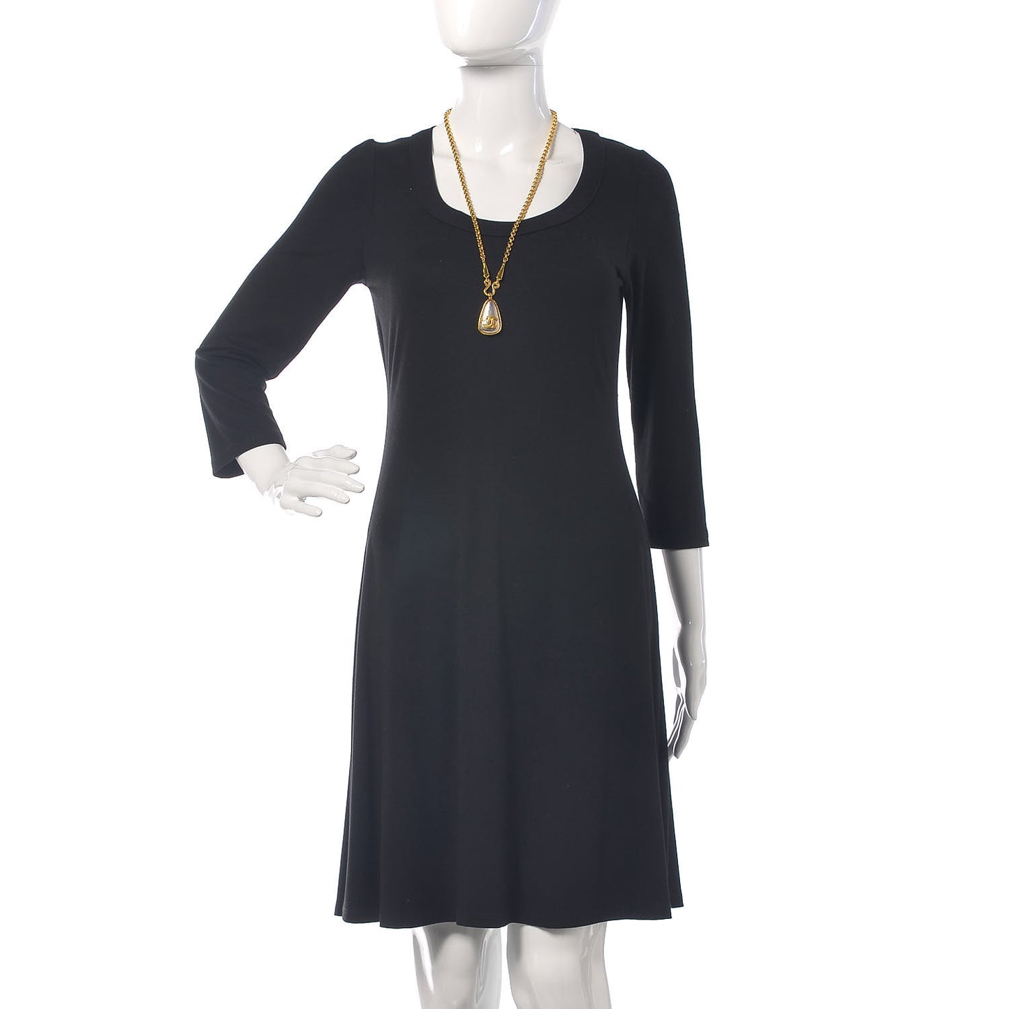 CC Pendant Chain Necklace Gold
