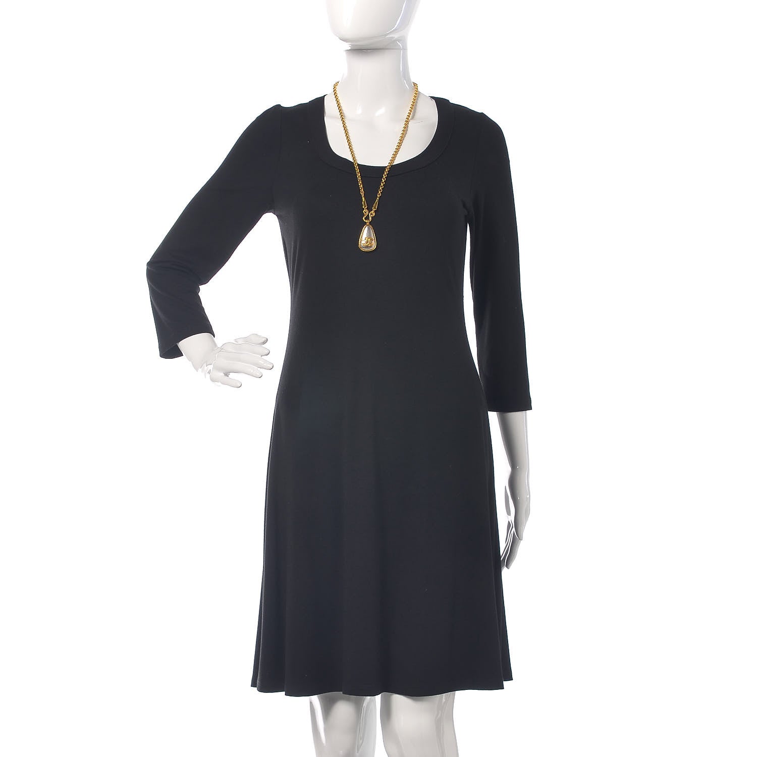 Chanel CC Pendant Chain Necklace Gold 2 of 7
