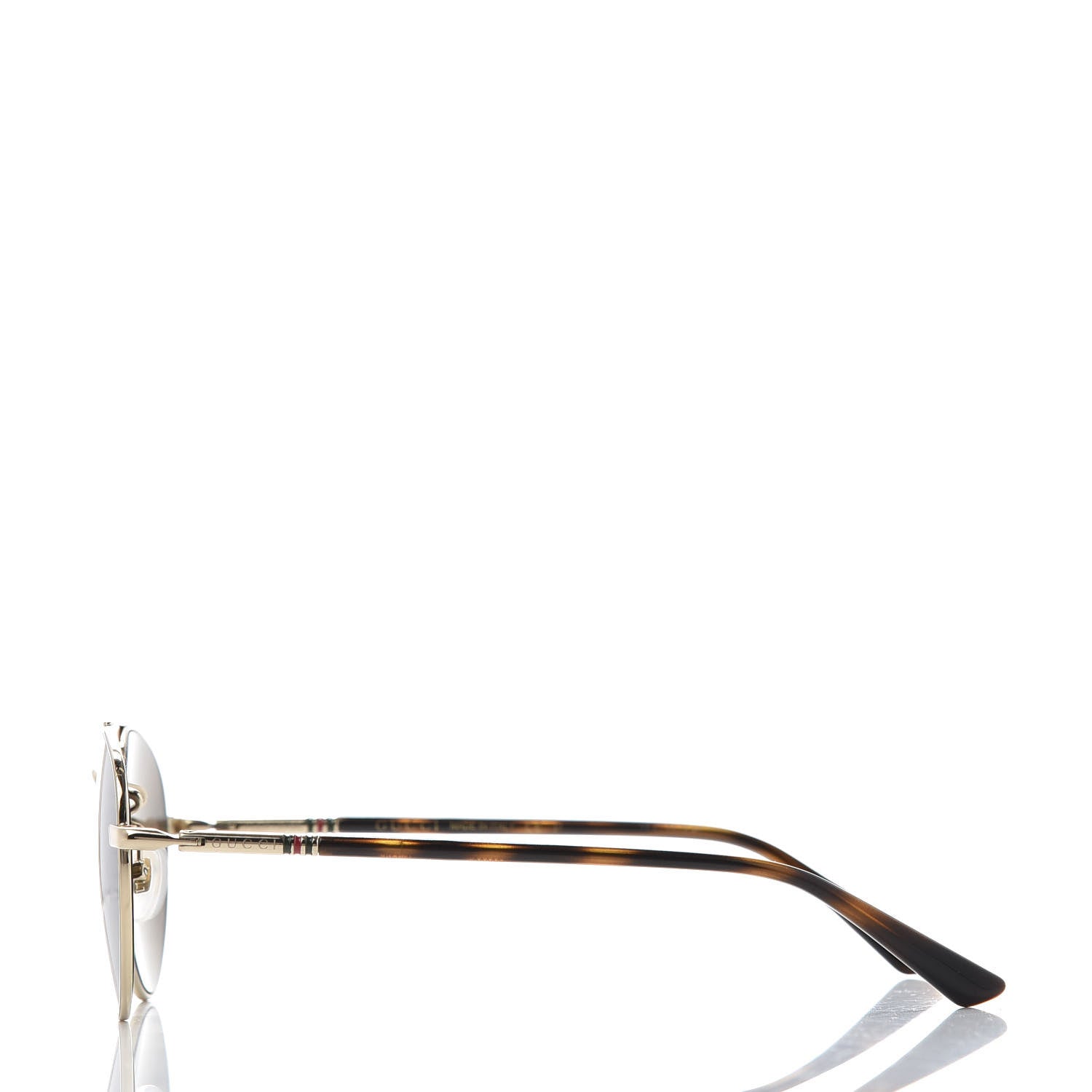Gucci Metal Aviator Sunglasses GG0388S Gold 3 of 9