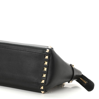 Valentino Garavani Vitello Mini Rockstud Double Handle Tote Black 7 of 7