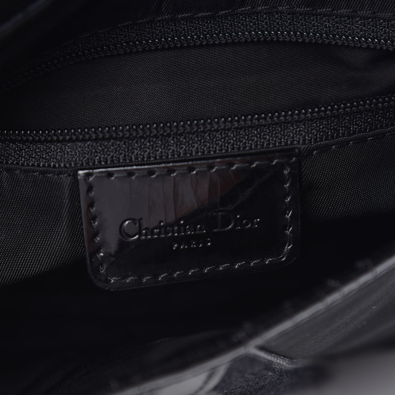 Christian Dior Nylon Double Saddle Bag Black 6 of 13
