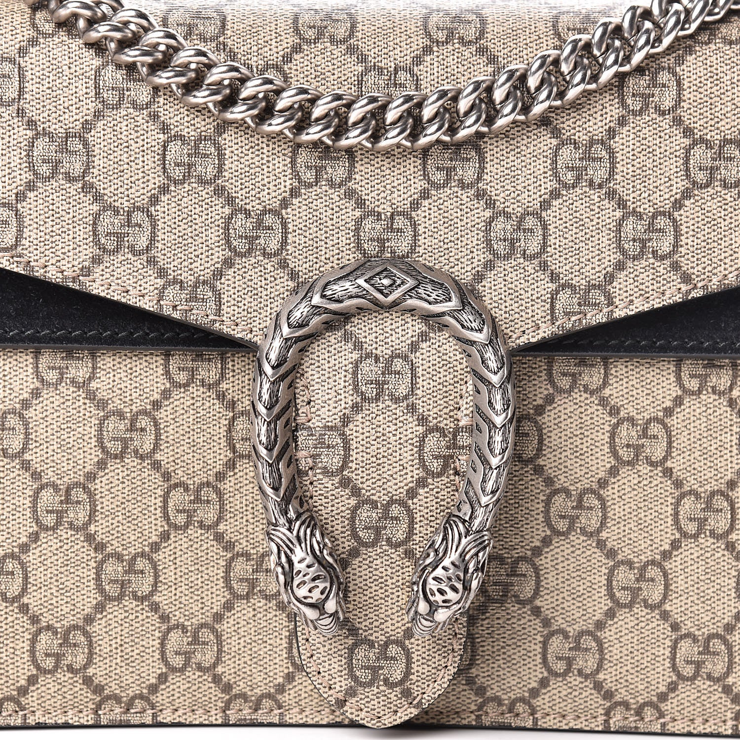 Gucci GG Supreme Monogram Small Dionysus Shoulder Bag Black 10 of 13