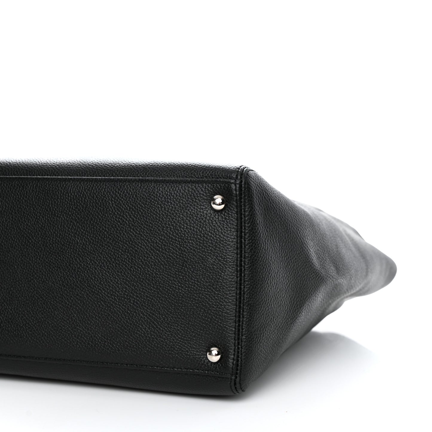 Calfskin Cerf Executive Shopper Tote Black