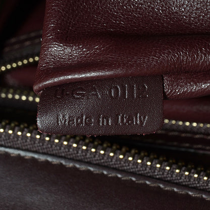 Celine Python Smooth Calfskin Mini Luggage Burgundy 8 of 9