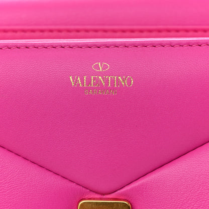Valentino Garavani Nappa One Stud Chain Clutch Pink PP 6 of 10