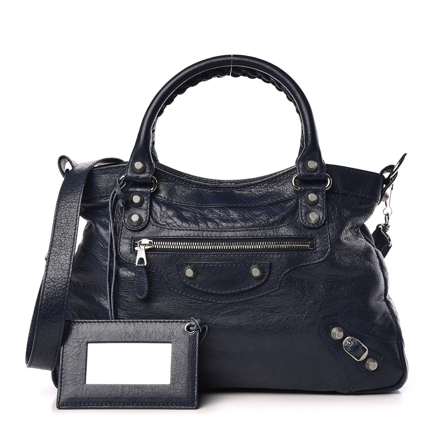 Agneau Giant 12 Silver Hardware Town Bleu Obscur