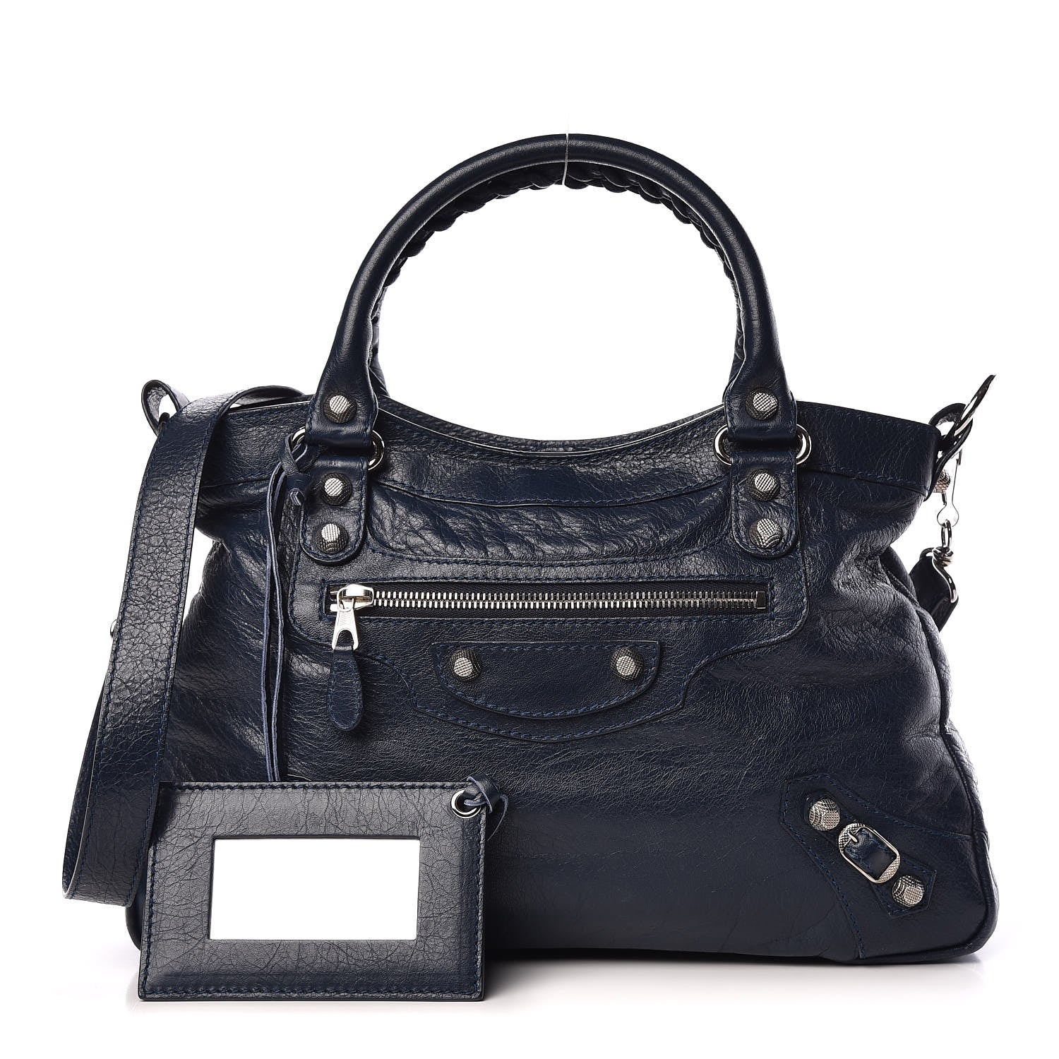 Balenciaga Agneau Giant 12 Silver Hardware Town Bleu Obscur 1 of 10