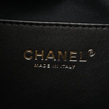 Chanel Washed Denim Quilted Medium Chanel 25 Handbag Black 7 of 11