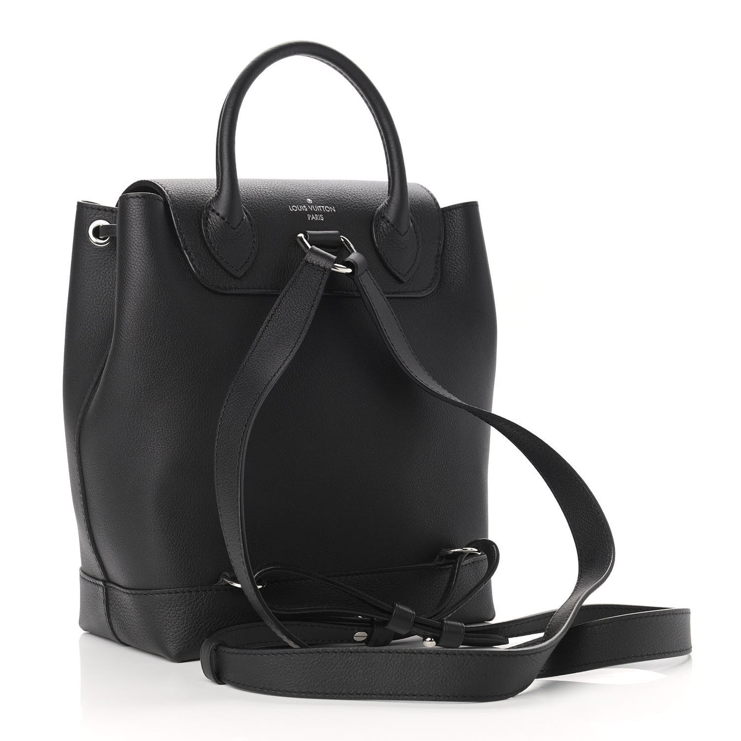 Calfskin Lockme Backpack Black