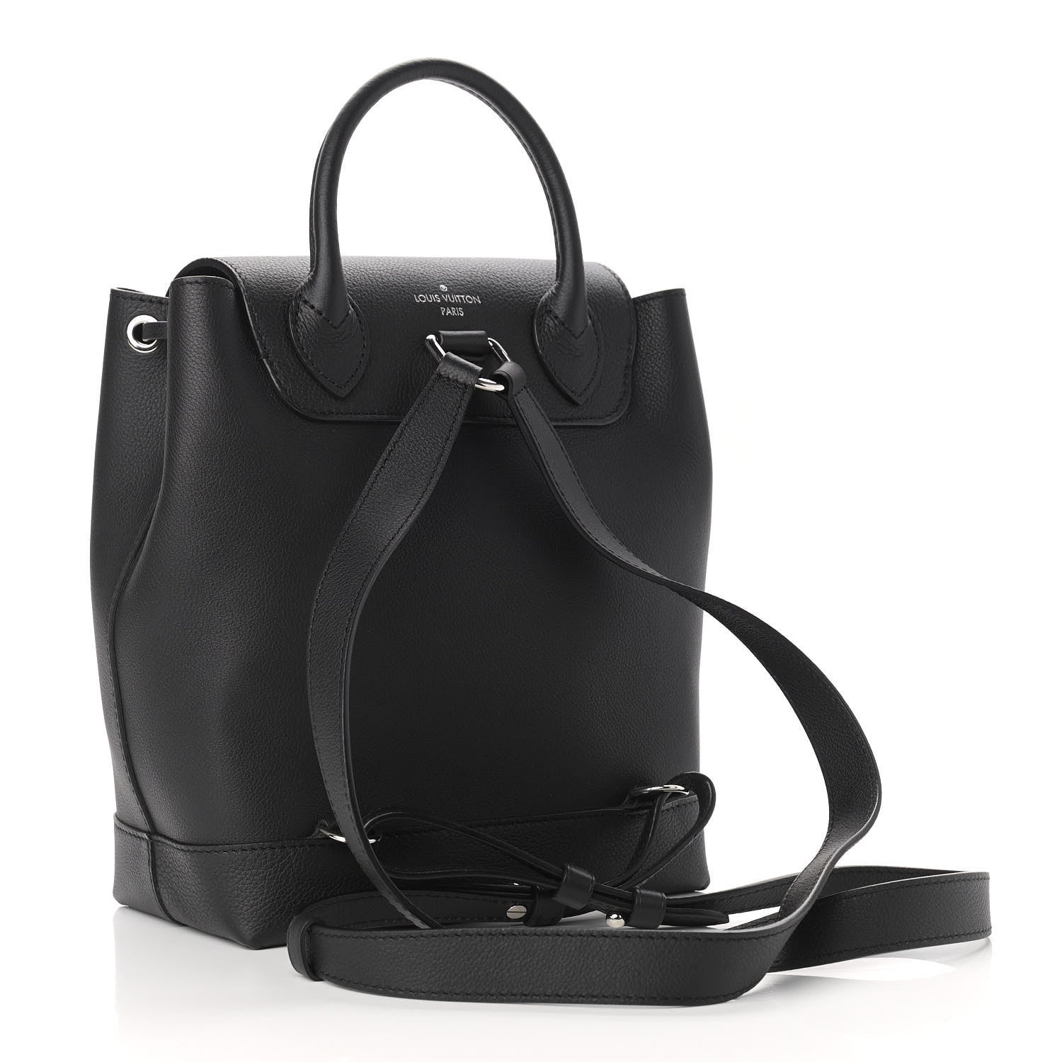 Louis Vuitton Calfskin Lockme Backpack Black 3 of 10