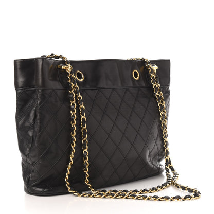 Chanel Lambskin Stitched Shopper Tote Black 3 of 13