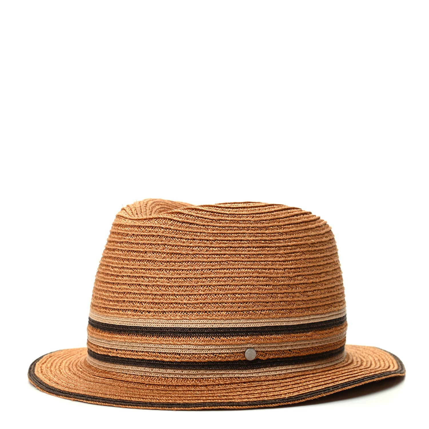 Hermes Braided Hemp Claudio Hat 59 Caramel 1 of 5