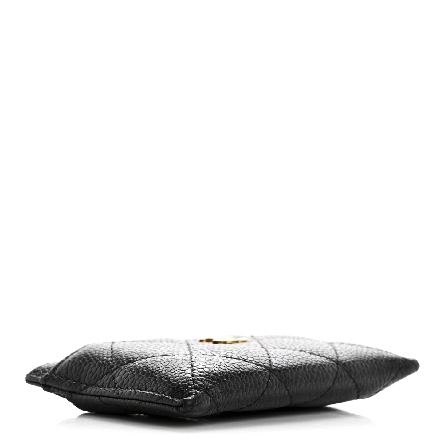 Caviar Quilted Card Holder Black