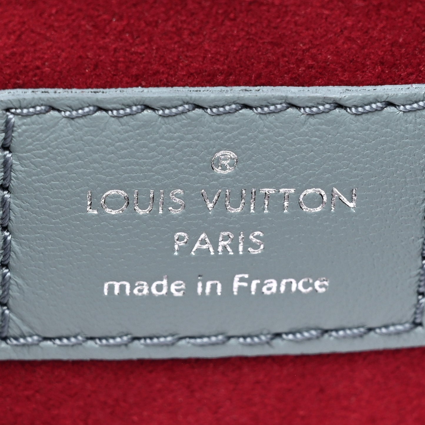 Lambskin Embossed Monogram Coussin PM Blue Glacier