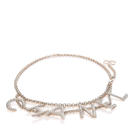 Chanel Metal Crystal 90's Icon Logo Chain Belt Gold 1 of 6