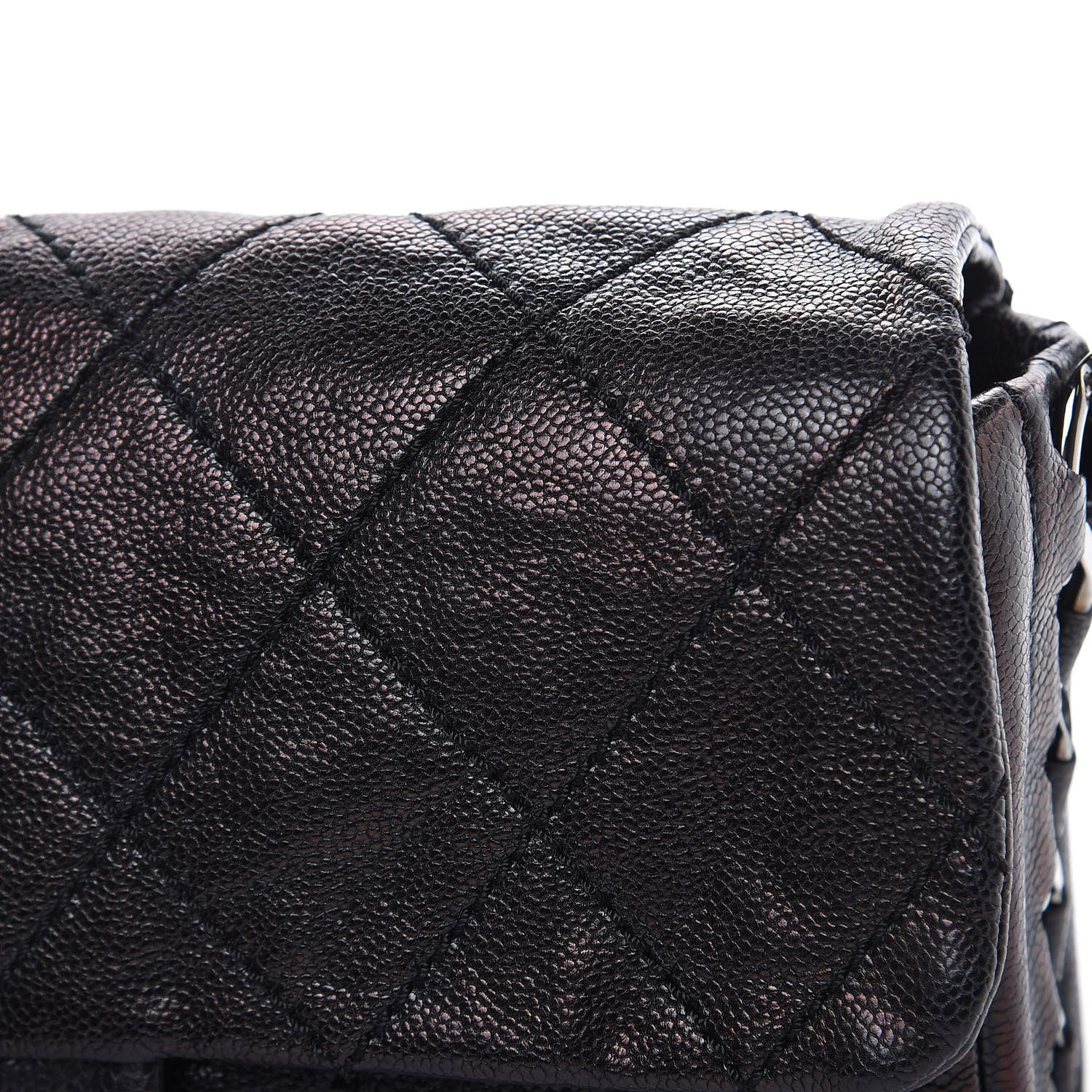 Chanel Glazed Caviar Quilted Modern Chain Flap Black 10 of 15